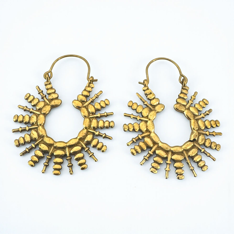 Thumbnail: Boucles d’oreilles Soleil dorées