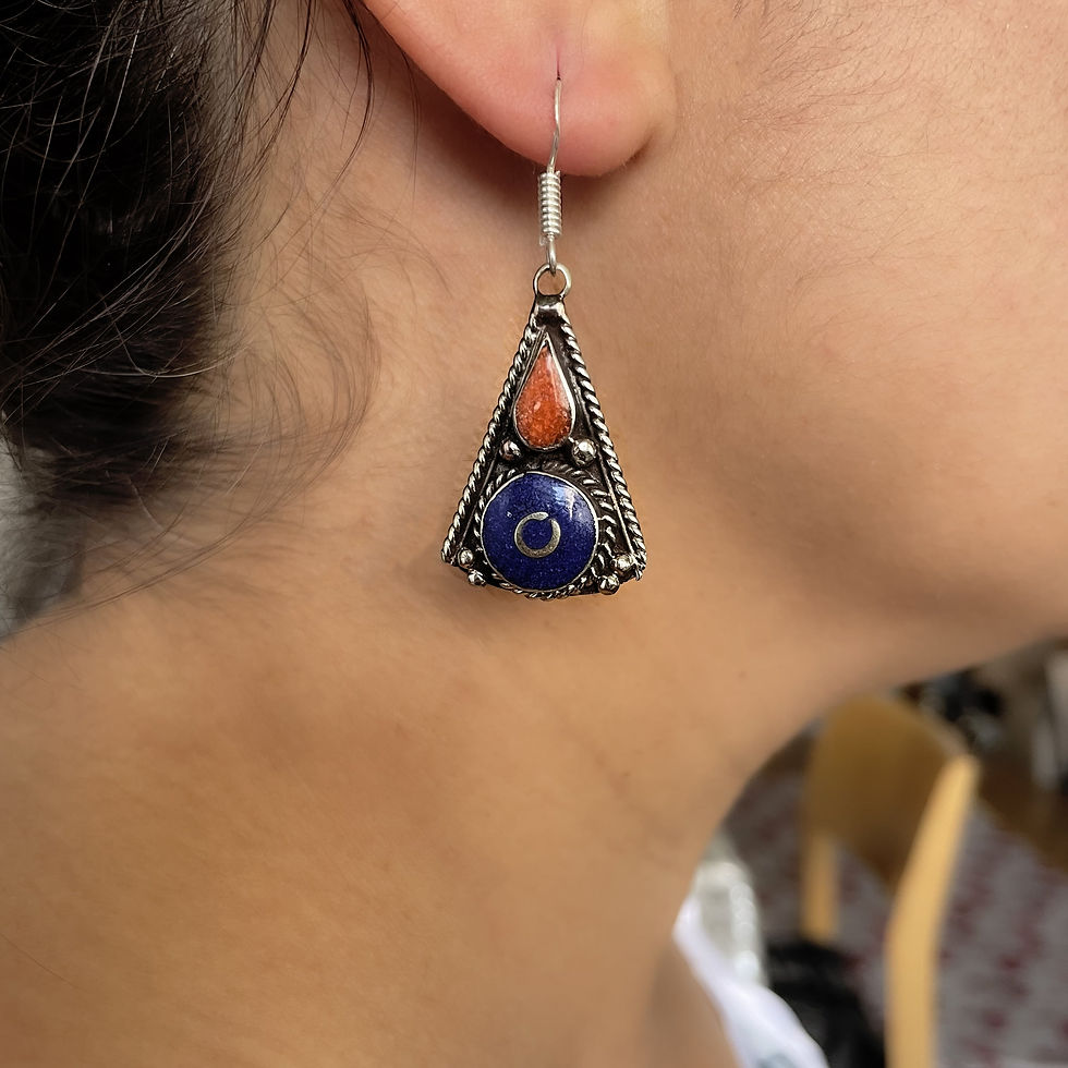 Boucles d'oreilles Ethniques Tibétaines