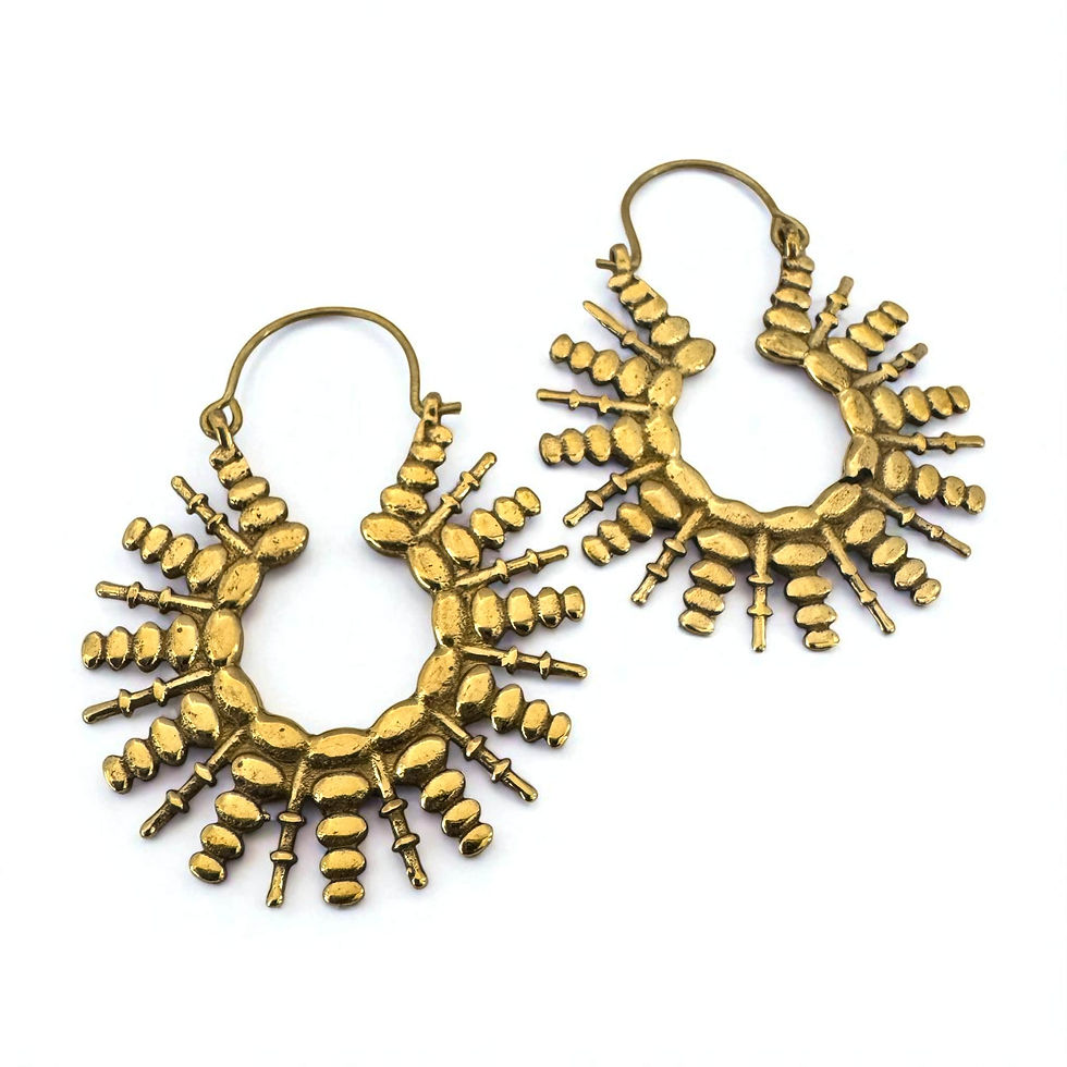 Boucles d’oreilles Soleil dorées