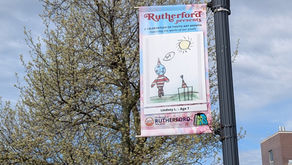 Rutherford's Youth Art Banners on Display