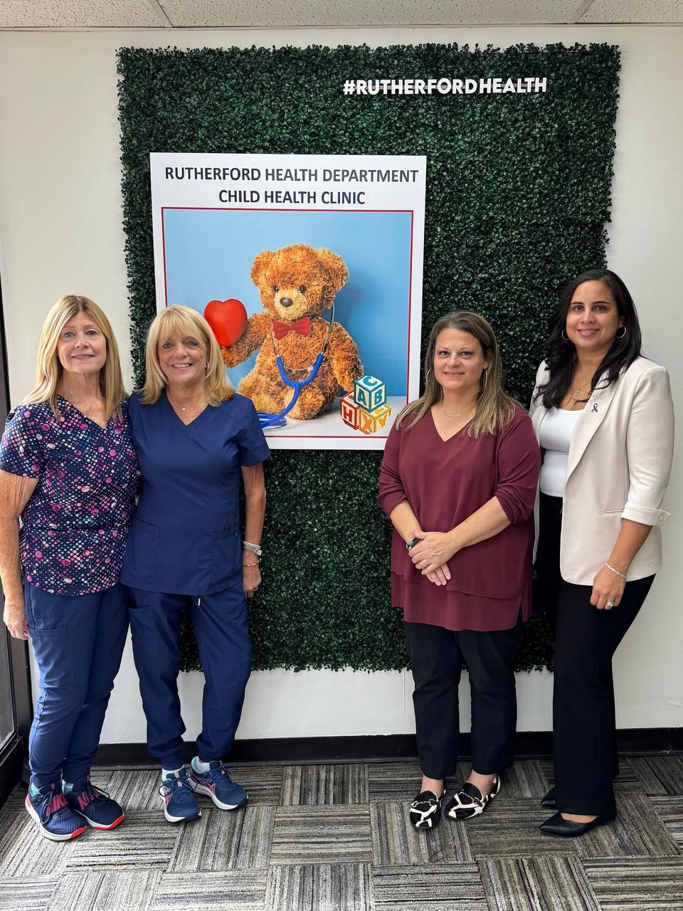 Therese Hoff, Janet Calhoun, Mary Montoto, and Jennifer Galarza (Rutherford Health Department)