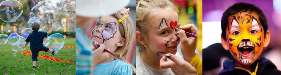Kids with fun facepaint