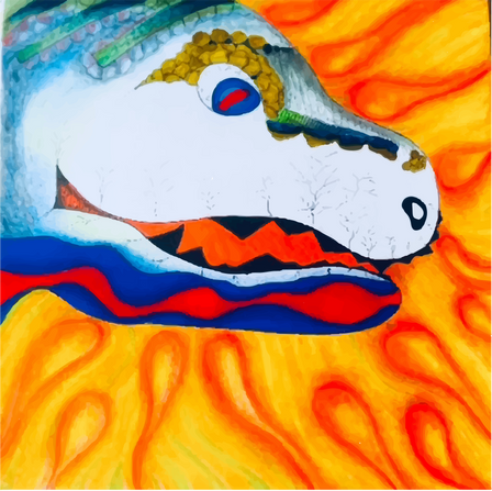 Hand-drawn and mixed media illustration