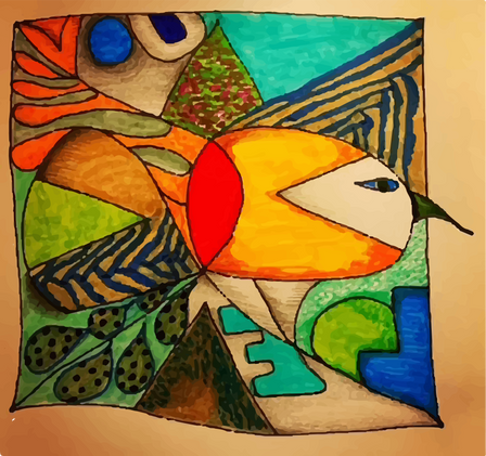 Hand-drawn and Photoshop illustration