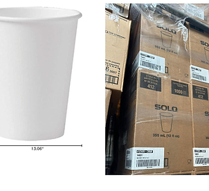 Solo Beverage Disposable Paper Cups - 12oz