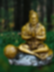 Thumbnail: SITTING GOLDEN HAND FOLDED HANUMAN
