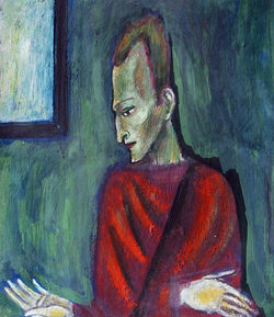 tempera, karton/tempera on cardboard
