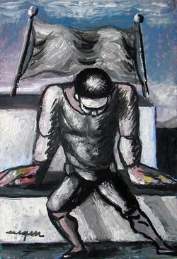 tempera, karton/tempera on cardboard