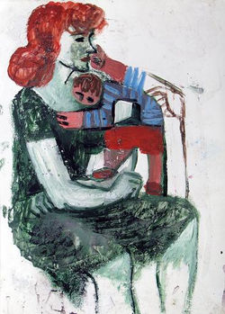 tempera, karton/tempera on cardboard