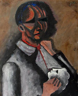 tempera, karton/tempera on cardboard