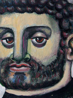 tempera, karton/tempera on cardboard