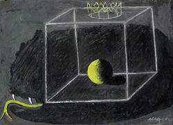 tempera, karton/tempera on cardboard
