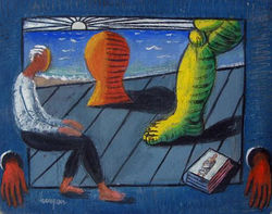 tempera, karton/tempera on cardboard