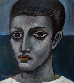 tempera, karton/tempera on cardboard