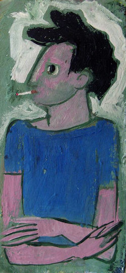 tempera, karton/tempera on cardboard