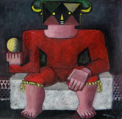 tempera, karton/tempera on cardboard