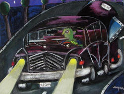 tempera, karton/tempera on cardboard