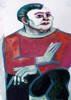 tempera, karton/tempera on cardboard