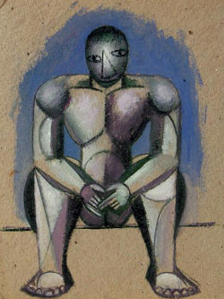 tempera, karton/tempera on cardboard