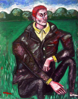 tempera, karton/tempera on cardboard