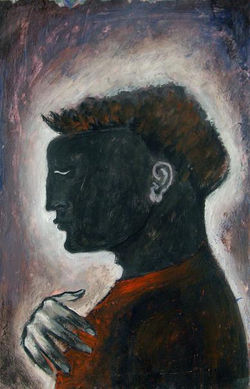 tempera, karton/tempera on cardboard
