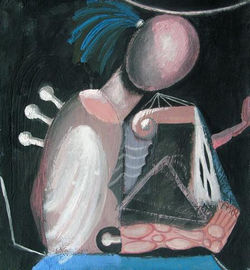 tempera, karton/tempera on cardboard
