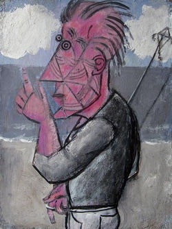 tempera, karton/tempera on cardboard