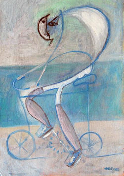 tempera, karton/tempera on cardboard