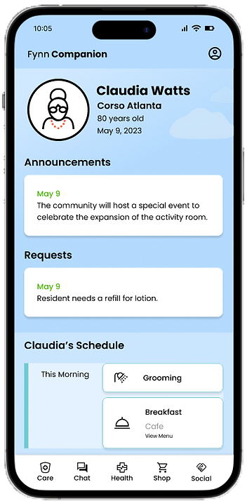 Companion_Resident Dashboard Screen
