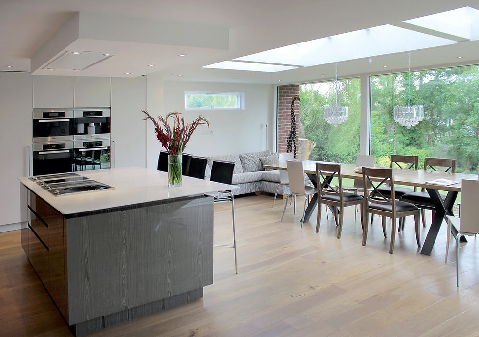 Kitchen extension with a rooflight in a Fulham house by NU Projects