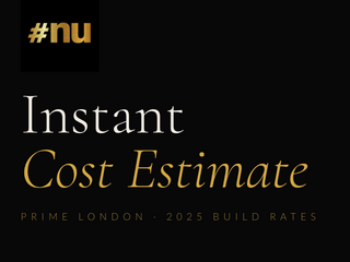 NU Projects London Build Cost Calculator interface