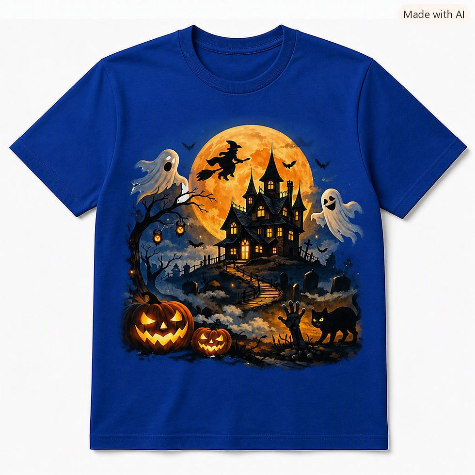 Haunted‑house graphic T‑shirt item 0116