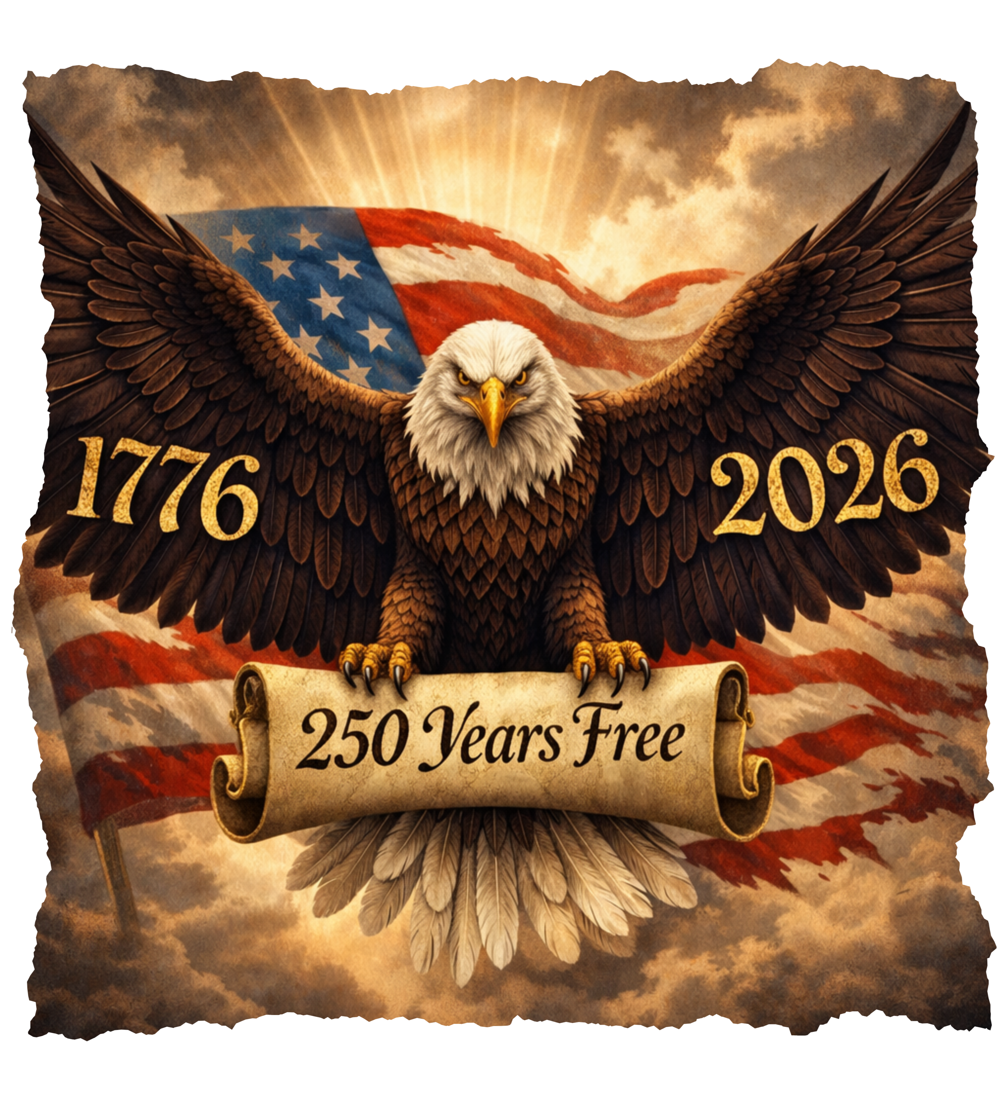 250 Year Eagle USA Celebration T-Shirt Item 0003