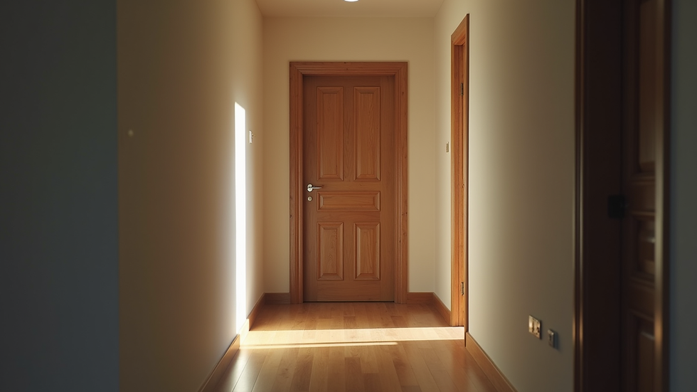 Eye-level view of a closed door symbolizing the end of a relationship