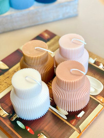 Ribbed Pedestal Pillar Candle