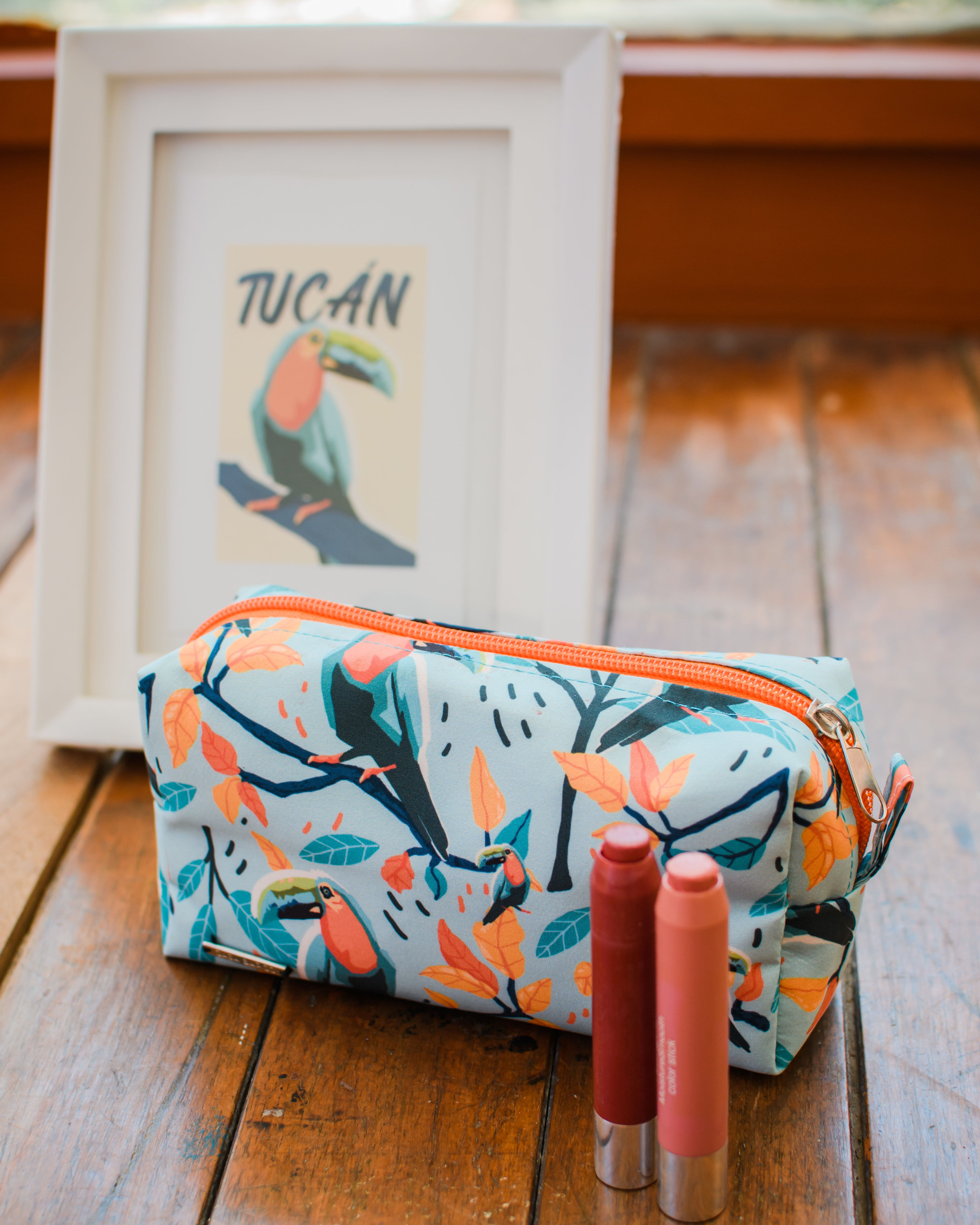 Handmade Tropical Makeup Bag