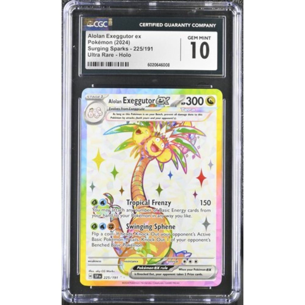Pokemon Alolan Exeggutor ex 225/191 Gem Mint 10 CGC