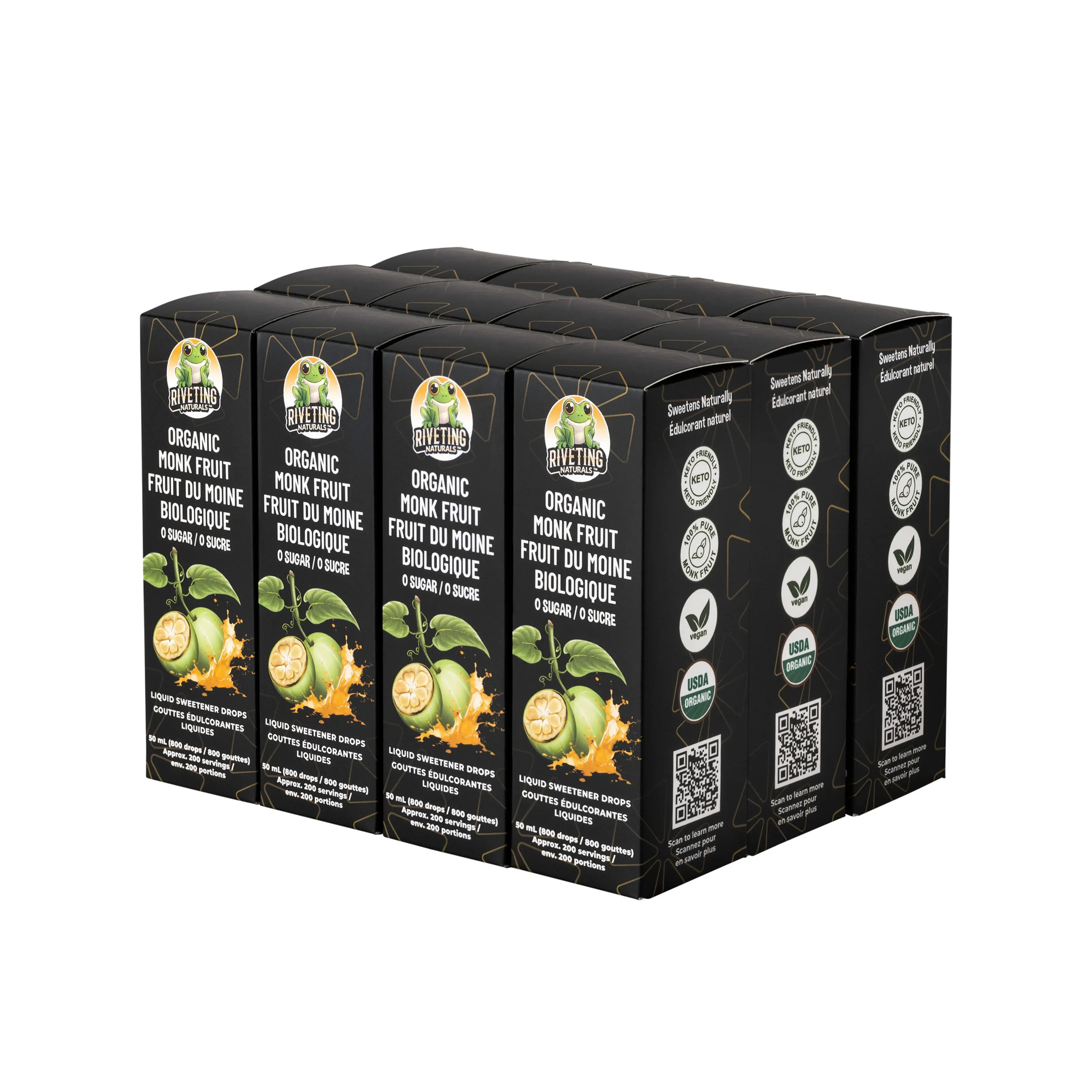 Bulk Organic Monk Fruit Liquid Sweetener (12-Pack Wholesale)