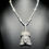 Thumbnail: Jesus Pendant + Chain Moissanite 46cm