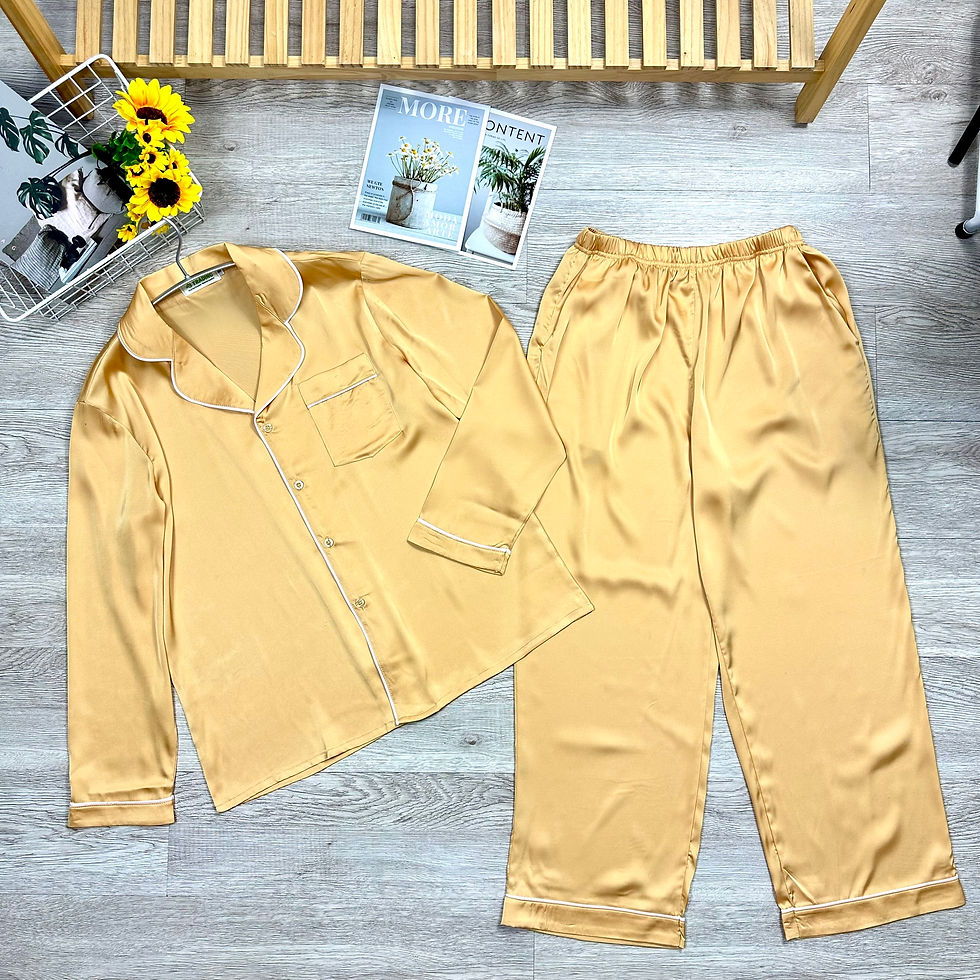 Hình thu nhỏ: Women's Pyjama set (long sleeves) Bronze Yellow