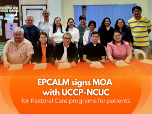 EPCALM signs MOA with UCCP-NCUC for Pastoral Care programs for patients