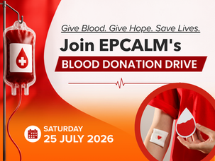 Give Blood. Give Hope. Save Lives. Join EPCALM's Blood Donation Drive on 25 July 2026 at St. Luke's-Global City