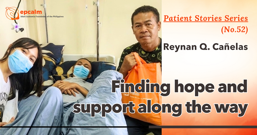 Reynan in his hospital bed, with his partner and father by his side: facing each new challenge with courage and determination.