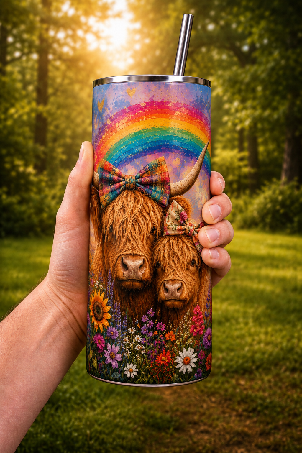 Highland Cow Rainbow Collection