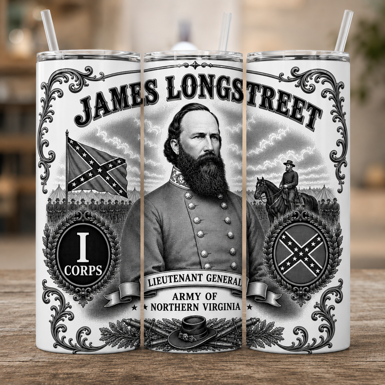 James Longstreet Civil War Tumbler