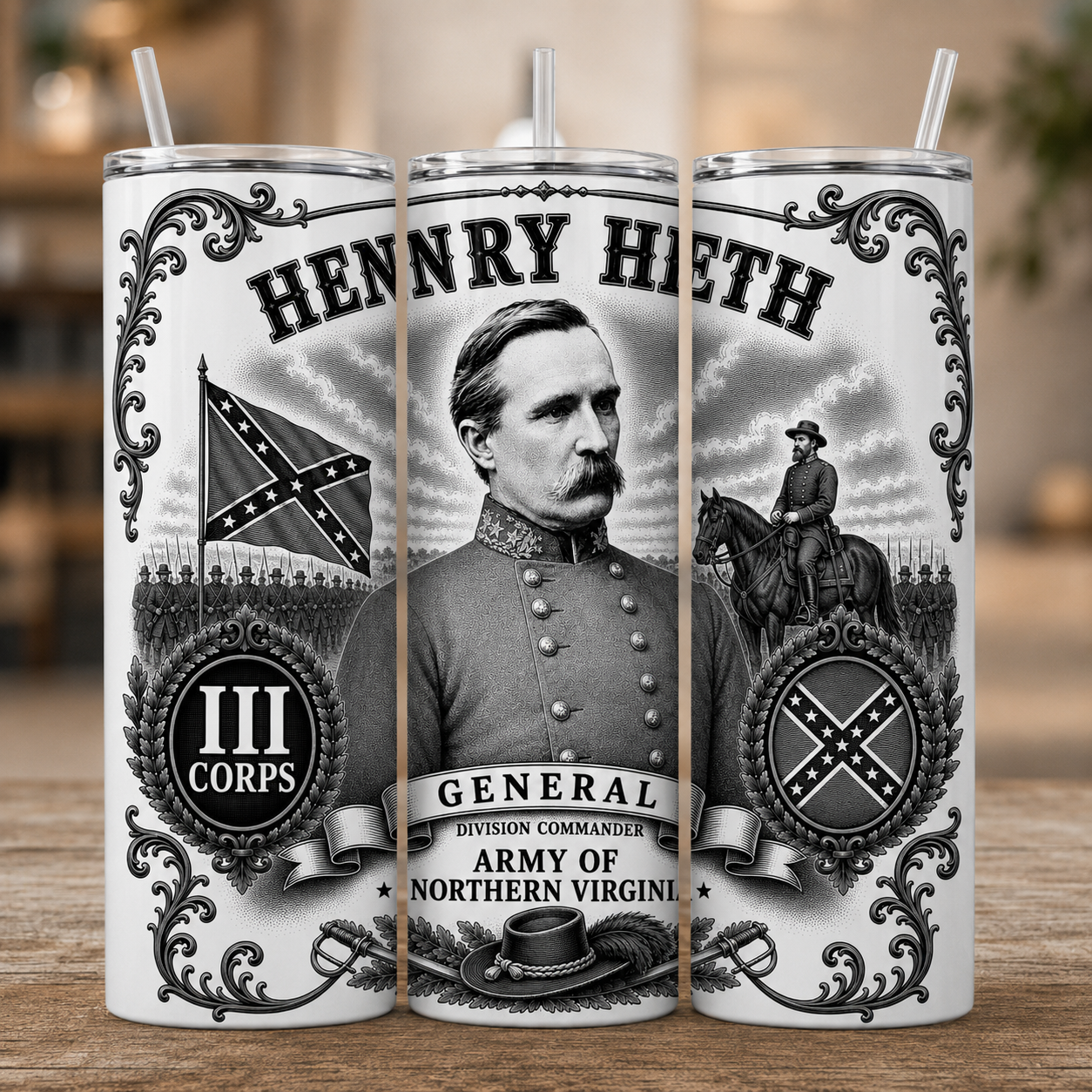 Henry Heth Civil War Tumbler