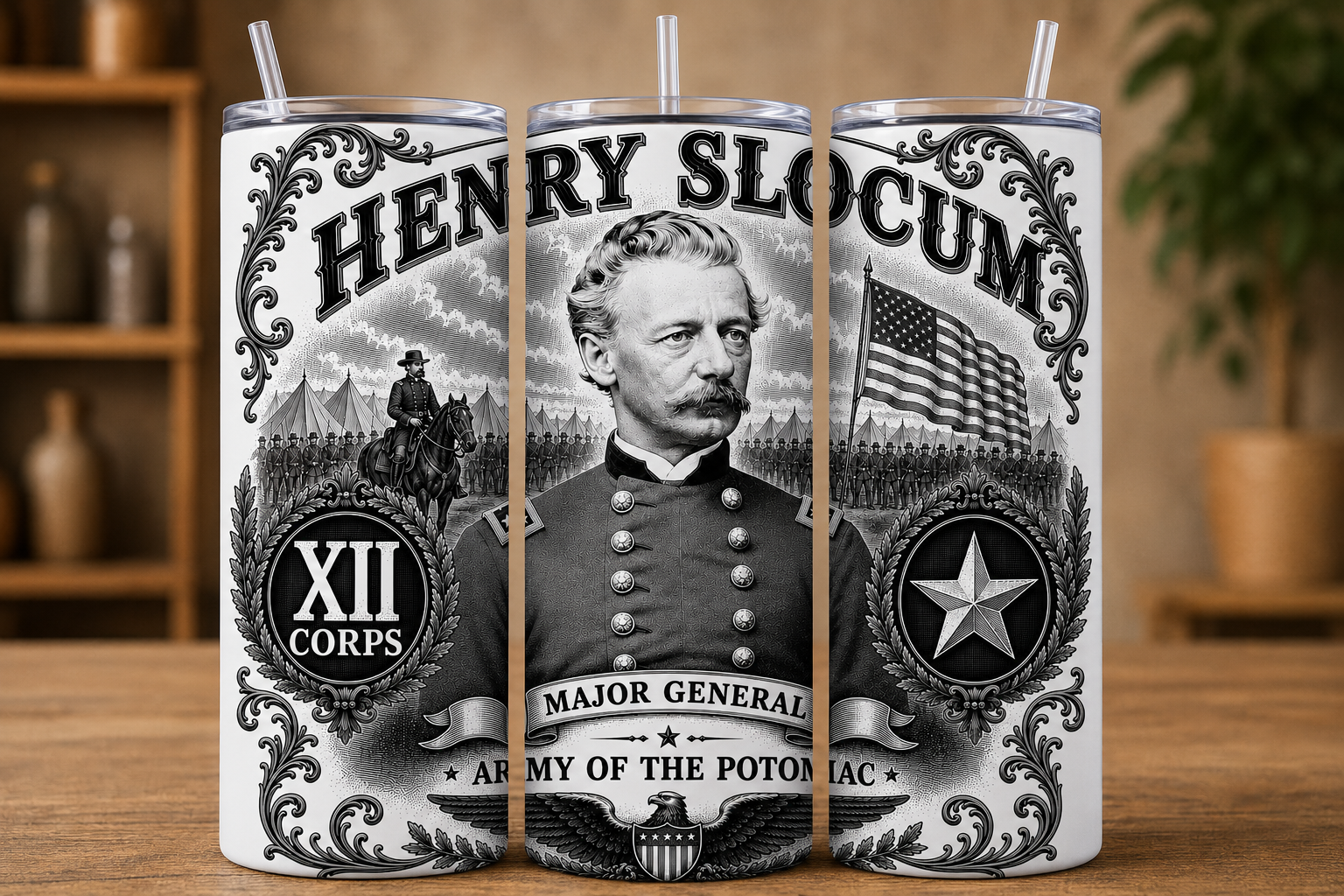 Henry W. Slocum Civil War Tumbler