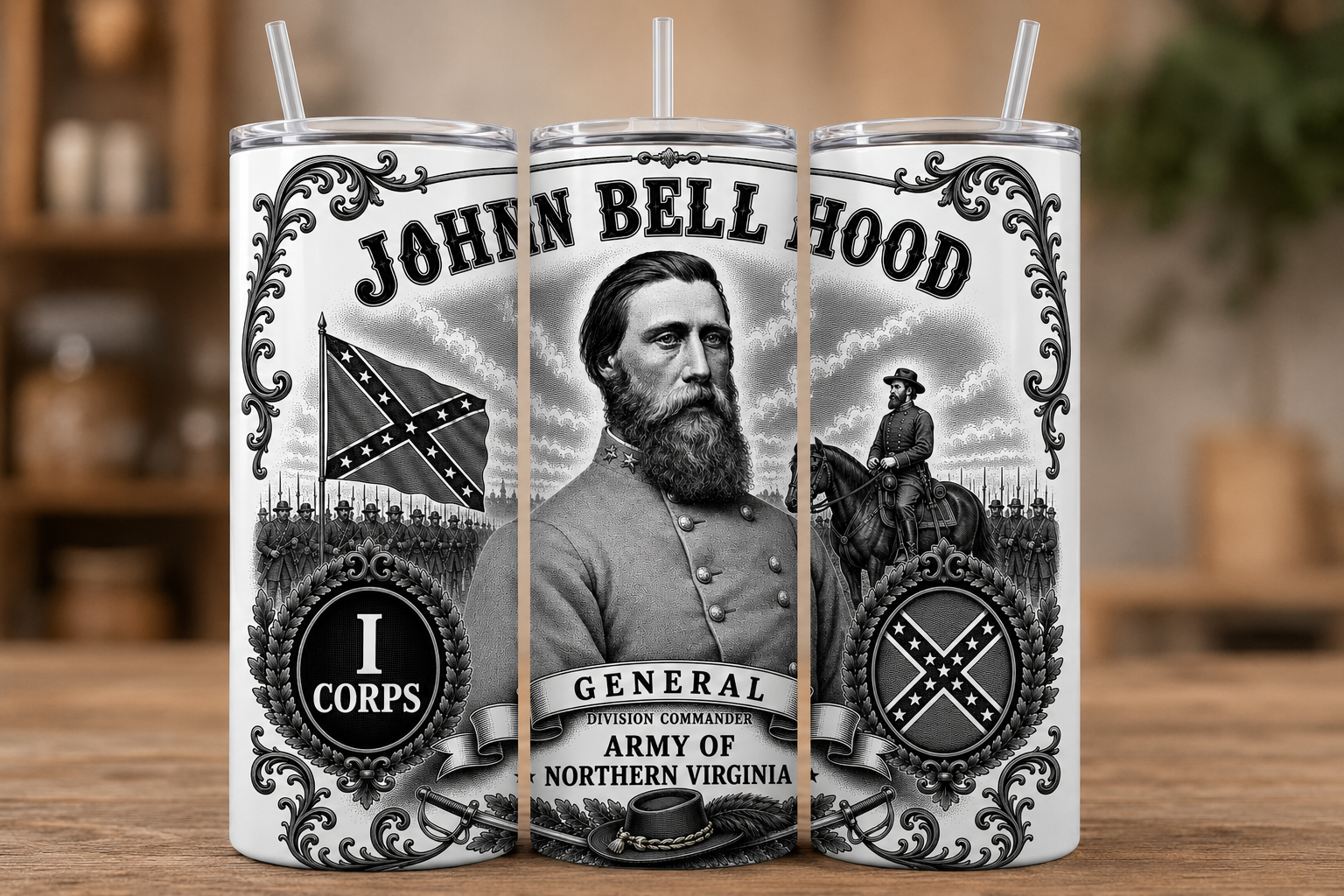 John Bell Hood Civil War Tumbler