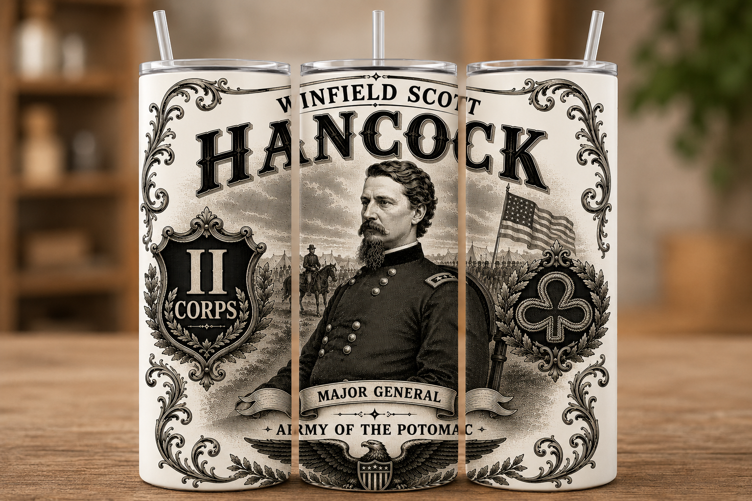 Winfield Scott Hancock Civil War Tumbler