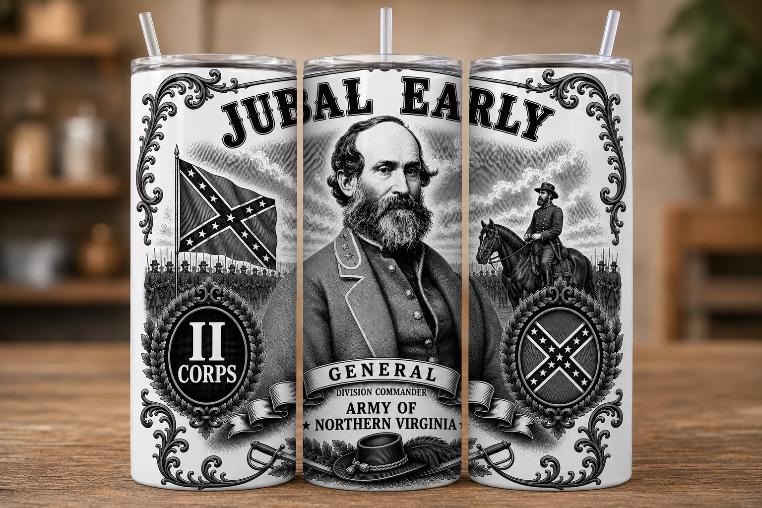 Jubal Early Civil War Tumbler